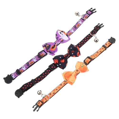 CORHAD 3 Stück Teiliges Halloween Katzenhalsband mit Glocke Kleine Haustier Schleifen für Katzen und Kleine Hunde Verstellbar Halloween Kostüm Dekoration CORHAD 3 Stück Teiliges Halloween Katzenhalsband mit Glocke Kleine Haustier Schleifen für Katzen und Kleine Hunde Verstellbar Halloween Kostüm Dekoration von CORHAD