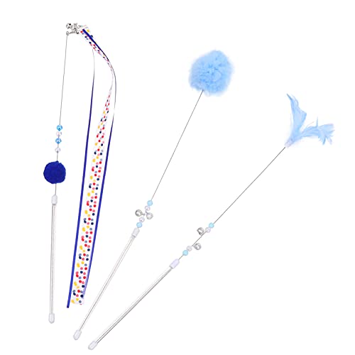 CORHAD Kätzchenspielzeug – 3-teiliger Katzen-Teaser-Stick Mit Drehgelenk Interaktives Katzenspielzeug Für Die Sinneswahrnehmung Von Haustieren CORHAD Kätzchenspielzeug – 3-teiliger Katzen-Teaser-Stick Mit Drehgelenk Interaktives Katzenspielzeug Für Die Sinneswahrnehmung Von Haustieren von CORHAD