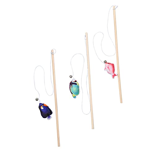 CORHAD Leichte Katze Teaser Spielzeug Zauberstäbe 3 Stücke Fisch Teasing Stangen Für Pet Supplies CORHAD Leichte Katze Teaser Spielzeug Zauberstäbe 3 Stücke Fisch Teasing Stangen Für Pet Supplies von CORHAD