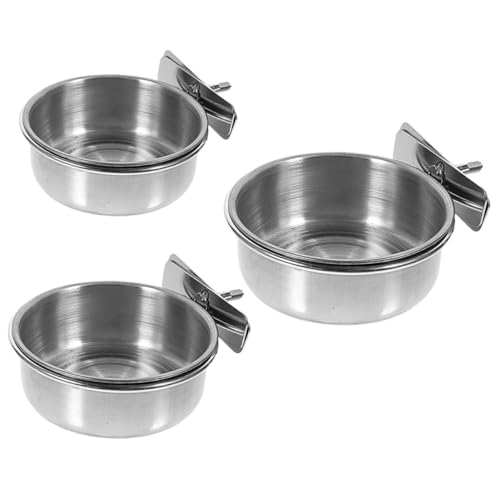 CORHAD 3-teiliges Futternapf-Set aus Edelstahl für Vogelfütterung für Papageien Vögel Wassernapf tragbare Behälter CORHAD 3-teiliges Futternapf-Set aus Edelstahl für Vogelfütterung für Papageien Vögel Wassernapf tragbare Behälter von CORHAD