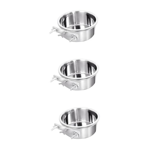 CORHAD 3st Hängender Fressnapf Katzenfutterbecken Kätzchen-wassernapf Wassernapf Ohne Verschüttungen Für Hunde Hundenäpfe Verschleißfester Hundenapf Katzennapf Silver Rostfreier Stahl CORHAD 3st Hängender Fressnapf Katzenfutterbecken Kätzchen-wassernapf Wassernapf Ohne Verschüttungen Für Hunde Hundenäpfe Verschleißfester Hundenapf Katzennapf Silver Rostfreier Stahl von CORHAD