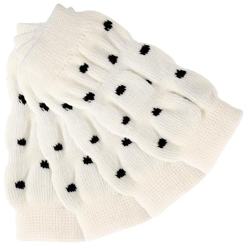 CORHAD Socken 4 Stück Haustiersocken Gestrickter Beinwärmer Für Hunde Ellenbogenschutz Für Hunde Beinschützer Für Hunde Pfotenabdeckungen Für Hunde Hundewärmer Weiß Kleidung Baumwolle von CORHAD