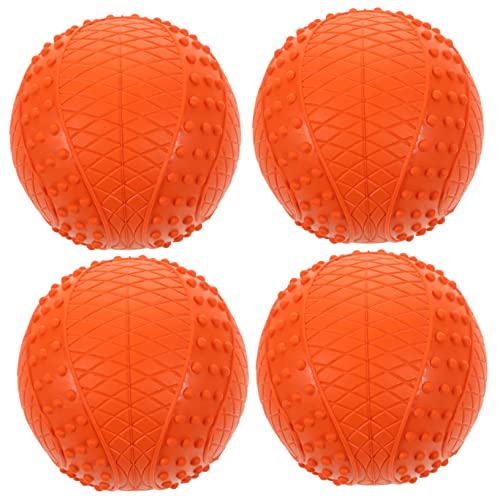 CORHAD 4 Stück Hundebälle Quietschgeräusche Gummi-Welpenspielzeug Bälle zum Spielen Schwimmende langlebige Aktivitätsbälle für Hunde CORHAD 4 Stück Hundebälle Quietschgeräusche Gummi-Welpenspielzeug Bälle zum Spielen Schwimmende langlebige Aktivitätsbälle für Hunde von CORHAD