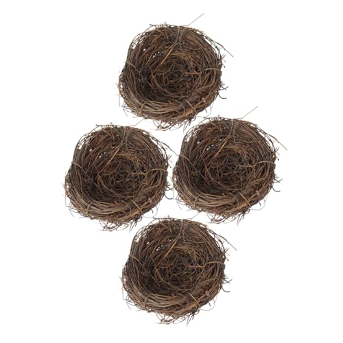 CORHAD 4stücke Kunst-Rattan Vogel-Nest Deko Geflochtenes Kunstnest Für Ostern Und Fotorequisiten Für Partys Dekoration Für Vögel Und Kleintiere von CORHAD