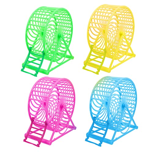 CORHAD Hamster Laufspielzeug 4-TLG. Laufrad-Set Aus Kunststoff Geräuschlos Für Kleintiere CORHAD Hamster Laufspielzeug 4-TLG. Laufrad-Set Aus Kunststoff Geräuschlos Für Kleintiere von CORHAD