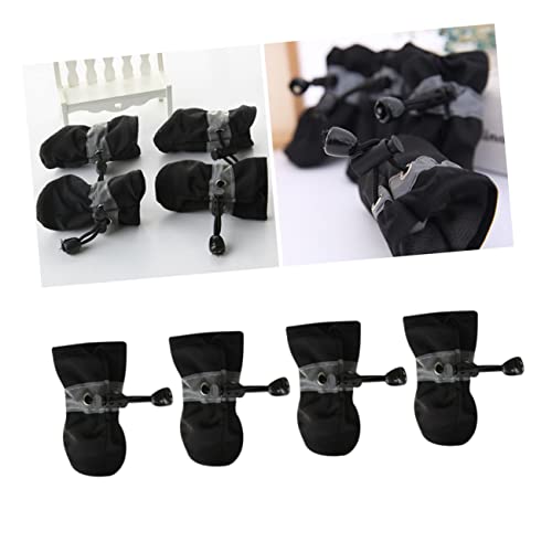 CORHAD Hundestiefel 4 Paar Haustierschuhe – Sohlen Für Outdoor-aktivitäten Schwarz 6 CORHAD Hundestiefel 4 Paar Haustierschuhe – Sohlen Für Outdoor-aktivitäten Schwarz 6 von CORHAD