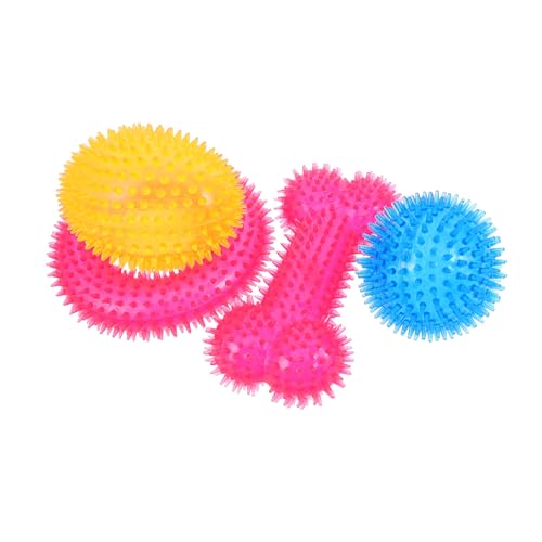 CORHAD 4 Stück Teiliges Langlebiger Bissfester Hundespielzeug Spiky Bälle für Mittelgroße und Große Hunde Interaktives Kauspielzeug zur Zahnpflege für Training und Outdoor Spielspaß CORHAD 4 Stück Teiliges Langlebiger Bissfester Hundespielzeug Spiky Bälle für Mittelgroße und Große Hunde Interaktives Kauspielzeug zur Zahnpflege für Training und Outdoor Spielspaß von CORHAD