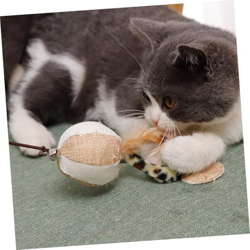 CORHAD 4 Teiliges Katzenspielzeug mit Holzgriff und Bunten Federn Interaktiver Plüschanhänger Klingelnder Ring Rutschfester Griff Fördert Spielspaß und Bindung Geeignet für CORHAD 4 Teiliges Katzenspielzeug mit Holzgriff und Bunten Federn Interaktiver Plüschanhänger Klingelnder Ring Rutschfester Griff Fördert Spielspaß und Bindung Geeignet für von CORHAD