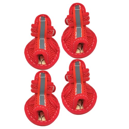 CORHAD 4pcs Anti-rutschhund-Schuhe Schutzhunde Schuhe Praktische Haustierschuhe Hund Sandalen CORHAD 4pcs Anti-rutschhund-Schuhe Schutzhunde Schuhe Praktische Haustierschuhe Hund Sandalen von CORHAD