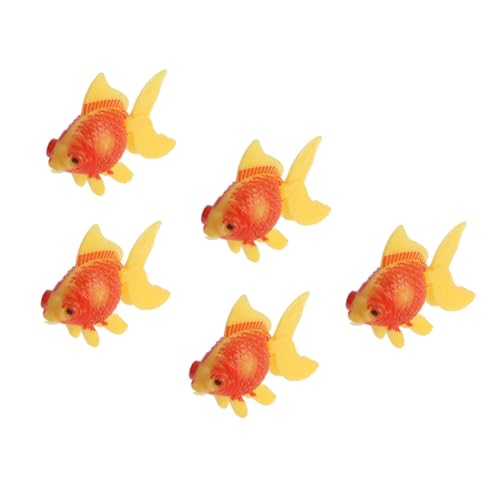 CORHAD 5 Stück Teiliges Kunststofffische Aquarium Dekoration Realistische Künstliche Fische für Teich Landschaftsornament Lebensechte Fischfiguren für Fischbecken von CORHAD