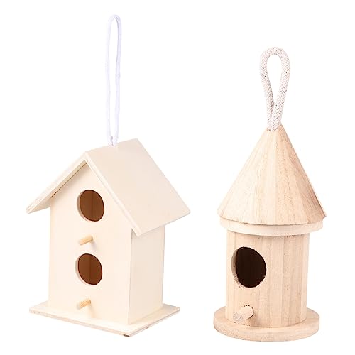 CORHAD 5stücke Holz Vogelnest Für Kleine Vögel Zum Spielen Und Schlafen Unfertige Vogelhaus Dekoration Zum Selbermalen Für Garten Und Haus Geeignet Für Kanarienvögel Papageien Und CORHAD 5stücke Holz Vogelnest Für Kleine Vögel Zum Spielen Und Schlafen Unfertige Vogelhaus Dekoration Zum Selbermalen Für Garten Und Haus Geeignet Für Kanarienvögel Papageien Und von CORHAD
