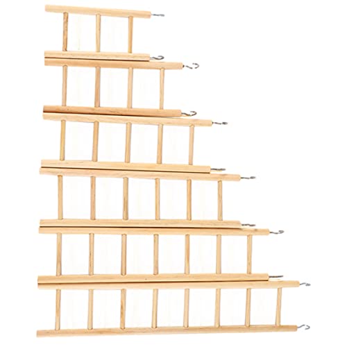 CORHAD 6 Stück Kletterleiter Papageienkäfig Zubehör Kreative Papageienleiter Papageienleiter Spielzeug Papagei Holzleiter Vogelleiter Spielzeug Vogel Hängeleiter Sittich Spielplatz von CORHAD