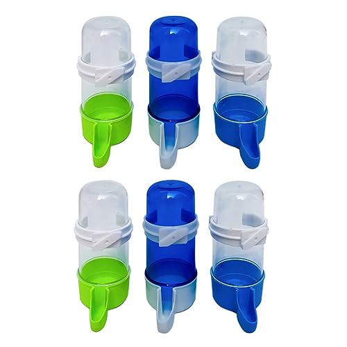 CORHAD Trinkutensilien Für Haustiere Vögel 6 Stück Trinkbrunnen Für Papageien Automatische Wasserschüssel Sicheres Kunststoffmaterial Auslaufsicheres Design Zufällige Farbe von CORHAD