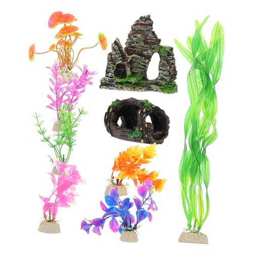 CORHAD 9pcs Betta Fischtankpflanze Dekoration Simulations Pflanze Ornament Fisch Verstecken Accessoire CORHAD 9pcs Betta Fischtankpflanze Dekoration Simulations Pflanze Ornament Fisch Verstecken Accessoire von CORHAD