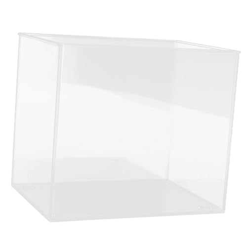 CORHAD Aquarium Für Betta-Fische Offenes Quadratisches Design Aus Klarem Kunststoff Für Tischdekoration Und Pflanzen Vielseitig Einsetzbar Eleganter Fischbehälter Für Zuhause von CORHAD