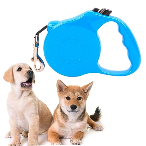 CORHAD Ausziehbare Hundeleine Klein Ergonomisch Einhändig Bedienbar für Haustiere Blau Robust Langlebig von CORHAD
