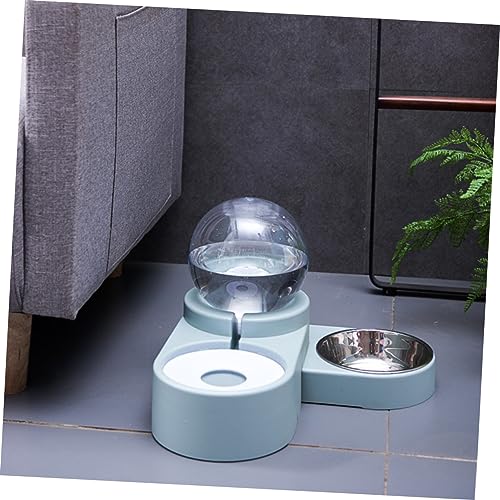 CORHAD Automatischer Doppelter Trinkwasserspender für Katzen und Haustiere Rutschfestes Design Bpa Frei Blauer Edelstahlnapf Geeignet für Zuhause und Tierbedarf von CORHAD