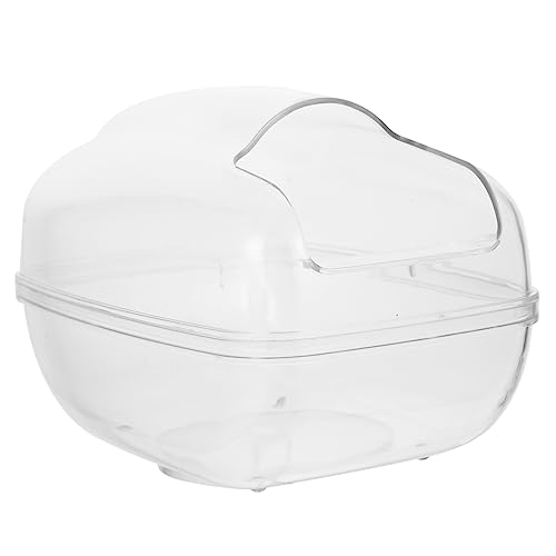 CORHAD Hamster Badezimmer Sandbad Behälter Praktische Kompakte Sandwanne Für Hamster Und Kleine Haustiere Aus Hochwertigem Transparentem Sanitäre Lösung Für Hamsterpflege Und Spaß von CORHAD