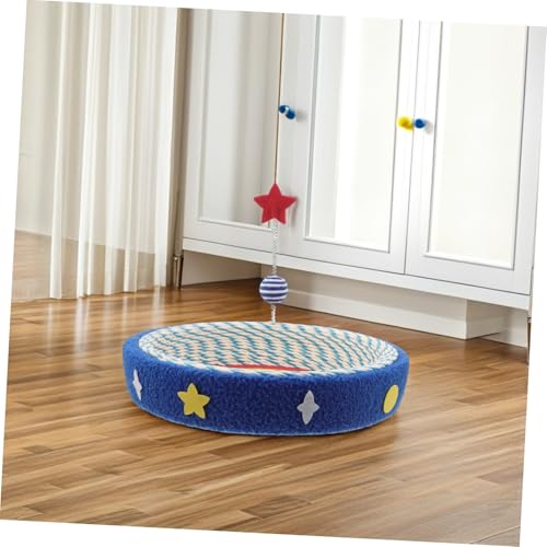 CORHAD Cat Scratcher Bed mit Sternenmuster Robustes Sisal Kratzbrett und Nest Runde Katzenlounge für Drinnen Kleine Katzen bis Langlebig und Platzsparend Modernes Design von CORHAD