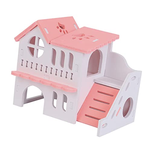 CORHAD Holz Hamster Spielzeug Doppel-Geschichte Pet Villa Natürliche Holz Futtersuche Laufstall Kauen Spielzeug CORHAD Holz Hamster Spielzeug Doppel-Geschichte Pet Villa Natürliche Holz Futtersuche Laufstall Kauen Spielzeug von CORHAD