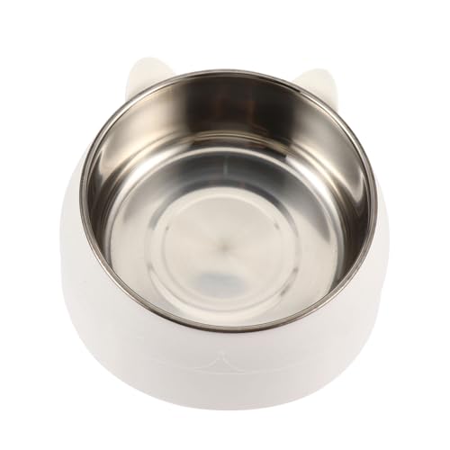 CORHAD Erhöhter Futternapf Für Hunde Und Katzen 400 Ml Geneigter Futternapf Edelstahl Nackenstütze Einfaches Weiß CORHAD Erhöhter Futternapf Für Hunde Und Katzen 400 Ml Geneigter Futternapf Edelstahl Nackenstütze Einfaches Weiß von CORHAD