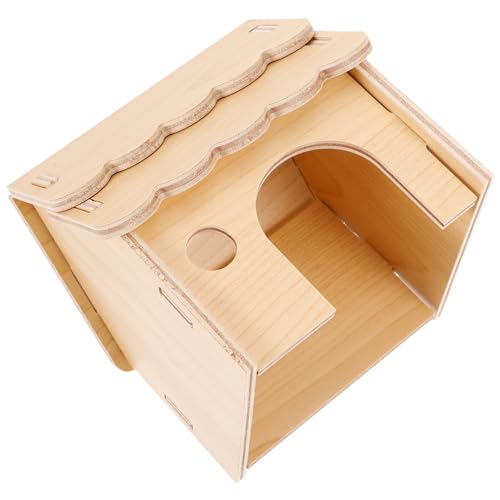 CORHAD Hamster Holzhaus Hideout aus Robustem Glattem Holz Dekoratives Kleintier Versteck für Zwerghamster und Meerschweinchen Langlebiges Spielhaus zur Beschäftigung und Schlafplatz im CORHAD Hamster Holzhaus Hideout aus Robustem Glattem Holz Dekoratives Kleintier Versteck für Zwerghamster und Meerschweinchen Langlebiges Spielhaus zur Beschäftigung und Schlafplatz im von CORHAD