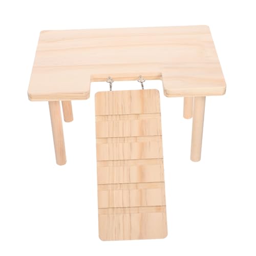 CORHAD Cage Hamster Spielzeug Mit Kletterrampe Dekorative Plattform Für Meerschweinchen Vielseitige Holzleiter Für Kleintiere Fördert Bewegung Und Balance Förmige Konstruktion CORHAD Cage Hamster Spielzeug Mit Kletterrampe Dekorative Plattform Für Meerschweinchen Vielseitige Holzleiter Für Kleintiere Fördert Bewegung Und Balance Förmige Konstruktion von CORHAD
