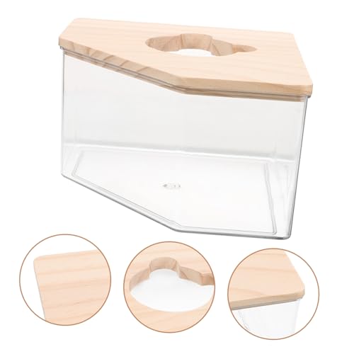 CORHAD Hamster Sandbad Box Acryl Transparent Groß Multifunktional Mit Holzabdeckung Für Kleine Haustiere Wie Hamster Chinchilla Und Rennmäuse Als Sandbad Und Toilette CORHAD Hamster Sandbad Box Acryl Transparent Groß Multifunktional Mit Holzabdeckung Für Kleine Haustiere Wie Hamster Chinchilla Und Rennmäuse Als Sandbad Und Toilette von CORHAD
