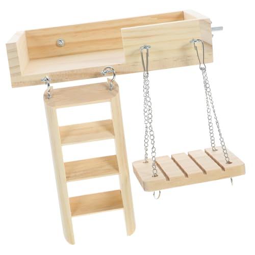 CORHAD Hamster Set Holzleiter Kletterplattform Schaukel für Kleintiere Robust Langlebig Einfache Installation Geeignet für Hamster und Rennmäuse CORHAD Hamster Set Holzleiter Kletterplattform Schaukel für Kleintiere Robust Langlebig Einfache Installation Geeignet für Hamster und Rennmäuse von CORHAD