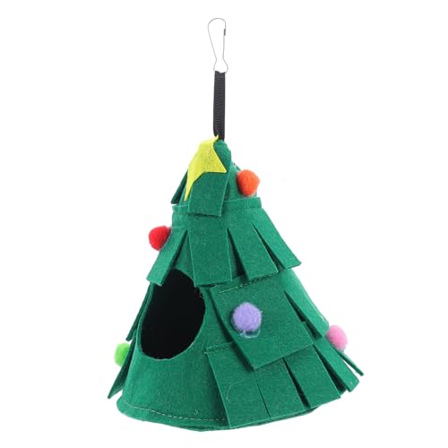 CORHAD Hängendes Nest in Weihnachtsbaumform Bequem Für Hamster Ratten Chinchillas 12 X 12 X 16 cm von CORHAD