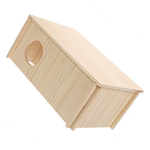 CORHAD Holzhaus Hamsterhaus Versteck Dekoratives Versteck Für Hamster Und Ratten Hochwertige Holzkonstruktion Für Sicheres Schlafen Und Ideal Für Käfigzubehör Und Tierbedarf Hamster Freilaufgehege von CORHAD