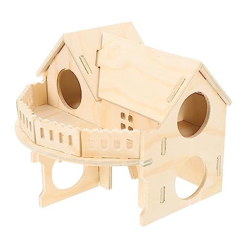 CORHAD Lebensraum Für Hamster Aus Naturholz Hamsterhaus Aus Holz Versteck Sicheres Verschleißfestes Nest Zur Entspannung Von Haustieren von CORHAD