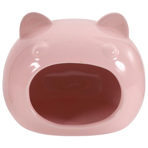 CORHAD Hamsterversteck Keramik Bequemes Und Kühles Haus Für Kleine Haustiere Für Hamster Meerschweinchen Und Ratten Niedliches Cartoon-Design Sanftem Rosa CORHAD Hamsterversteck Keramik Bequemes Und Kühles Haus Für Kleine Haustiere Für Hamster Meerschweinchen Und Ratten Niedliches Cartoon-Design Sanftem Rosa von CORHAD