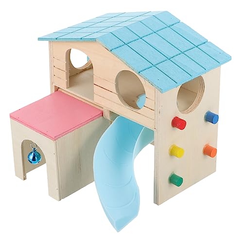CORHAD Holz-hamsterhaus Mit Rutsche Und Leiter Buntes Spielplatzversteck Für Hamster Zwerghamster Und Kleine Haustiere Langlebig Und Robust Für Aktives Spielen Und Entspannen CORHAD Holz-hamsterhaus Mit Rutsche Und Leiter Buntes Spielplatzversteck Für Hamster Zwerghamster Und Kleine Haustiere Langlebig Und Robust Für Aktives Spielen Und Entspannen von CORHAD