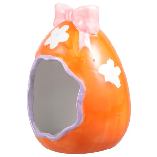 CORHAD Keramik Hamster Nest Bett Orange Hamster Versteck Kühlung Für Meerschweinchen Zubehör von CORHAD