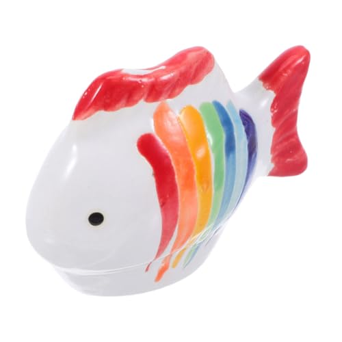 CORHAD Handbemalte Keramikfischdekoration Keramik Aquariumstatuen Keramik Fischteichfiguren Realistische Aquarium Ornamente Aquarium Keramikfischstatue Schwimmende von CORHAD
