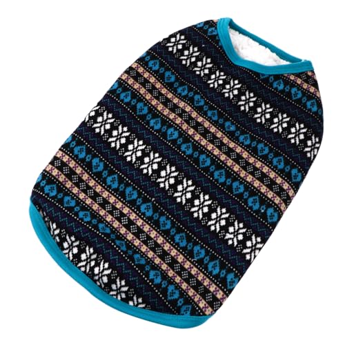CORHAD Haustier Hund Pullover Kleine Hundetweatern warm Haustierkleidung Hunde-Plüsch-Sweatshirt Vlies Hunde-Outfit Haustierkostüm Winterkleidung für Haustiere Garn Blau Zufällige Farbe von CORHAD