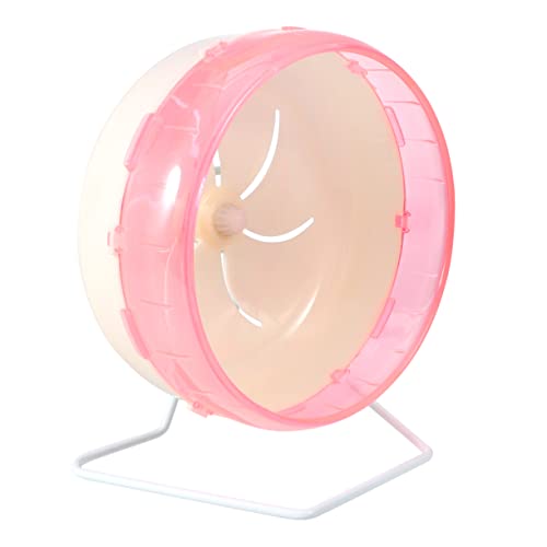 CORHAD Eichhörnchen-Spielzeug Ruheplatz Haustier-Rad Spielzeug rosa Kunststoff 22 cm Durchmesser für Kleintiere von CORHAD