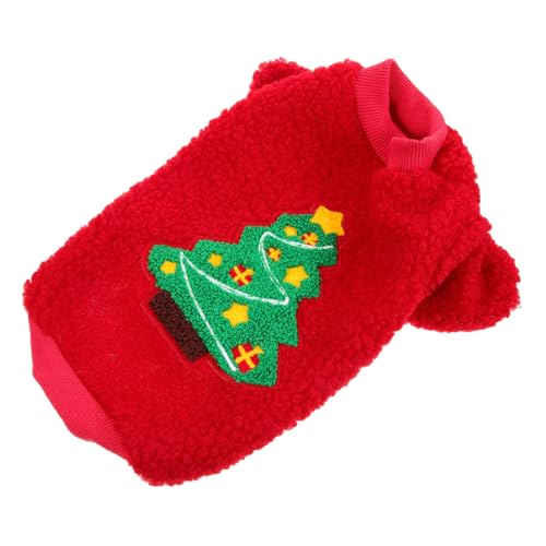 CORHAD Haustier Weihnachtskleid Hautfreundliche Haustierkleidung Hundeoutfit Weihnachten Hundepulloverweste Katzenkleidung Hunde-Weihnachtspullover Katzen Und Hunde Weihnachtsbaum Vlies von CORHAD