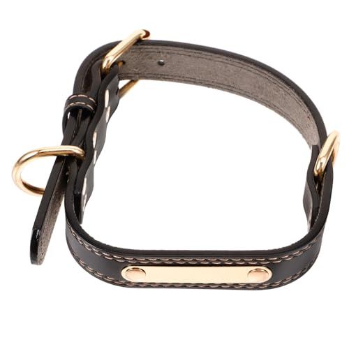 CORHAD Haustierhalsband verstellbares Hundehalsband Coole Welpenhalsband Schild Lederhalsband für Hunde Hundehalsband aus PU-Leder Sanft Hundemarke binden Haustierzubehör Etikett Haut von CORHAD