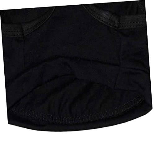 CORHAD Haustierkleidung Hund Katzen-Buchstaben-Shirt Französische Bulldoggenkleidung Pullover Weste Pulloverweste Welpenkleidung Haustiere Tragen Haustier-Baumwollweste Black von CORHAD
