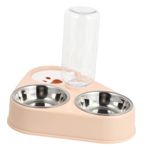 CORHAD Futternapf-Set Mit Automatischem Wasserspender 500 Ml Wasserflasche Fütterung Von Hunden Und Katzen Einfach Zu Bedienen Edelstahl CORHAD Futternapf-Set Mit Automatischem Wasserspender 500 Ml Wasserflasche Fütterung Von Hunden Und Katzen Einfach Zu Bedienen Edelstahl von CORHAD