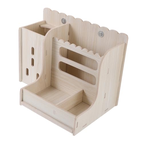CORHAD Heu-futterspender, Heuhalter Mit Wasser-futterspender, Flaschenhalter, Heu-Organizer Aus Holz Für Kleine Tiere CORHAD Heu-futterspender, Heuhalter Mit Wasser-futterspender, Flaschenhalter, Heu-Organizer Aus Holz Für Kleine Tiere von CORHAD