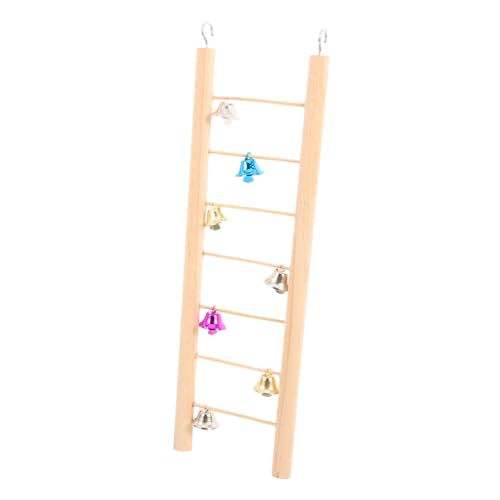 CORHAD Holz Kletterleiter für Hamster und Papageien mit Hängespielzeug Sicher Robust für Kleine Vögel Nagetiere Kletterspielzeug und Käfigdekoration CORHAD Holz Kletterleiter für Hamster und Papageien mit Hängespielzeug Sicher Robust für Kleine Vögel Nagetiere Kletterspielzeug und Käfigdekoration von CORHAD