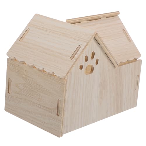 CORHAD Holz tiernest Hamsterhaus aus Holz für Hamster Degu Chinchilla Versteck Schlafhaus Spielhaus Kleintier Nest für Zwergmäuse Meerschweinchen Geeignet von CORHAD