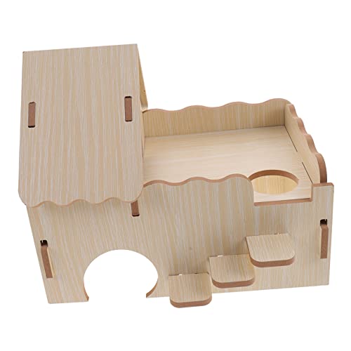 CORHAD Meerschweinchenhaus aus Holz Hamsterversteck Lebensraum Spielhaus für Kleintiere CORHAD Meerschweinchenhaus aus Holz Hamsterversteck Lebensraum Spielhaus für Kleintiere von CORHAD