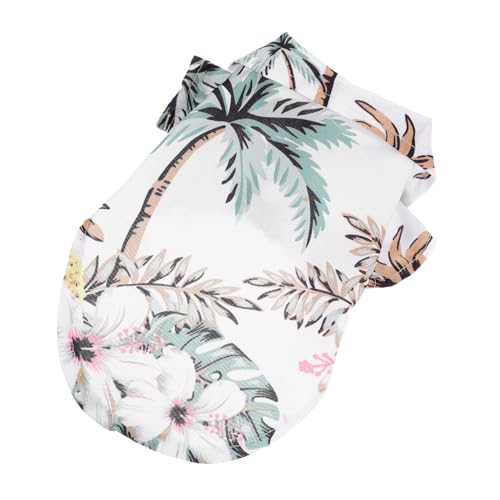 CORHAD Hawaii Dog Shirt Für Kleine Hunde Atmungsaktive Sommer T-Shirt Für Haustiere Weiche Und Bequeme Hundekleidung Mit Blumenmuster Für Kostümpartys Und Sommertage s Weiße CORHAD Hawaii Dog Shirt Für Kleine Hunde Atmungsaktive Sommer T-Shirt Für Haustiere Weiche Und Bequeme Hundekleidung Mit Blumenmuster Für Kostümpartys Und Sommertage s Weiße von CORHAD