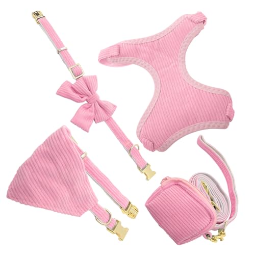 CORHAD Führleine Für Hunde Dog Harness Hundegeschirr Für Kleine Hunde Atmungsaktives Brustgeschirr Mit Leine Und Hundebandana Sicherheitsgeschirr Für Welpen Pink Größe Ideal Für Und Training CORHAD Führleine Für Hunde Dog Harness Hundegeschirr Für Kleine Hunde Atmungsaktives Brustgeschirr Mit Leine Und Hundebandana Sicherheitsgeschirr Für Welpen Pink Größe Ideal Für Und Training von CORHAD