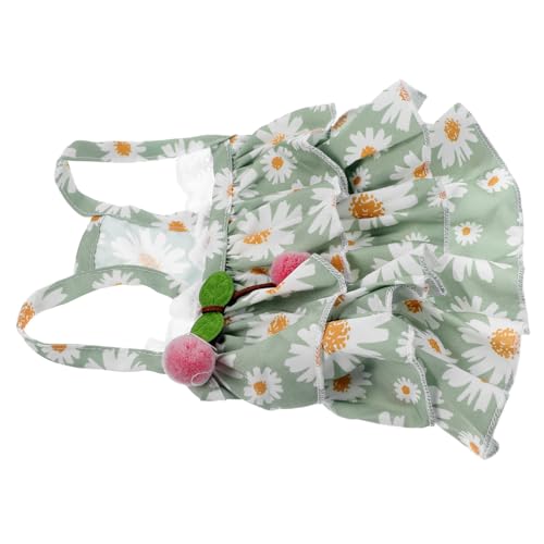 CORHAD Hundemantel Hundekleid für Mädchen Tier kostüm tierkostüm Kleider Rock Wiederverwendbare Katzenbekleidung Katzenbedarf waschbar Zubehör xs Prinzessinenkleid schmücken Blumenstoff von CORHAD