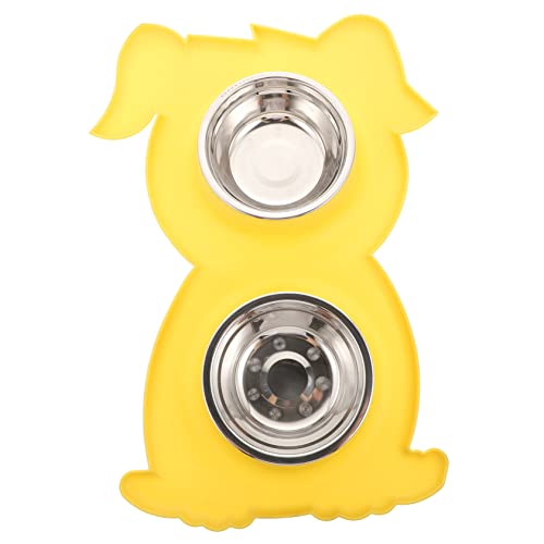 CORHAD Hundenapf edelstahlschüsseln edelstahlnapf edelstahlschalen Futterautomat für Haustiere Katzennapf katzennäpfe Futterspender für Katzen Futterteller für Katzen pp Yellow von CORHAD